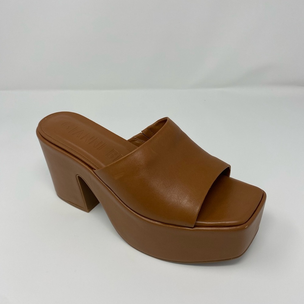 Gianni Bini Brown Platform Mule Sandal